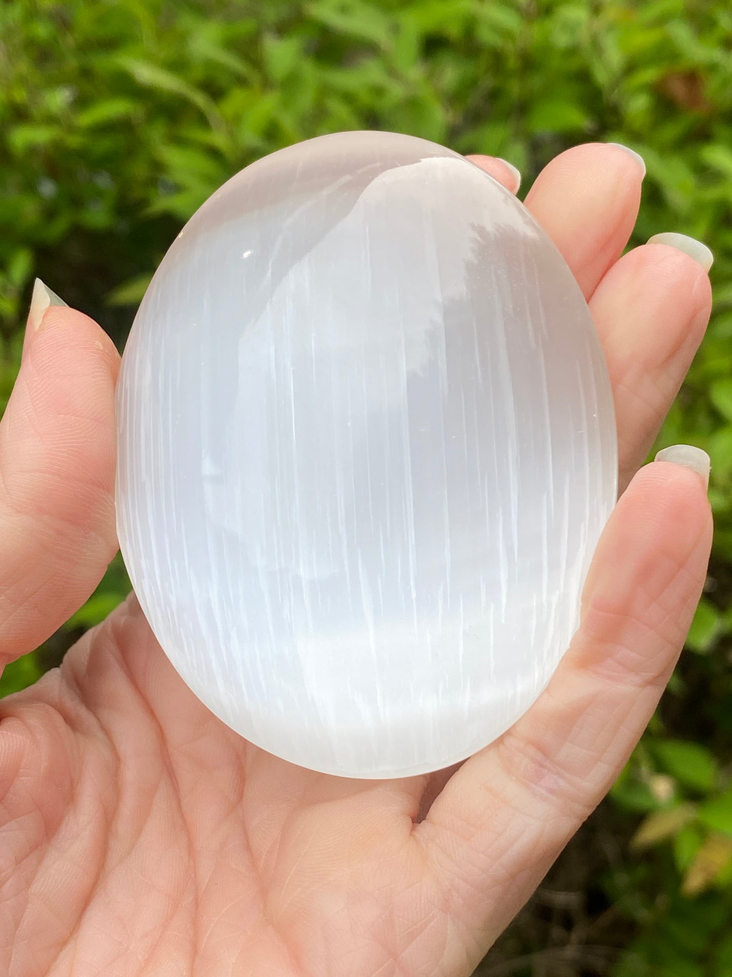 Selenite Palm Stone, Large