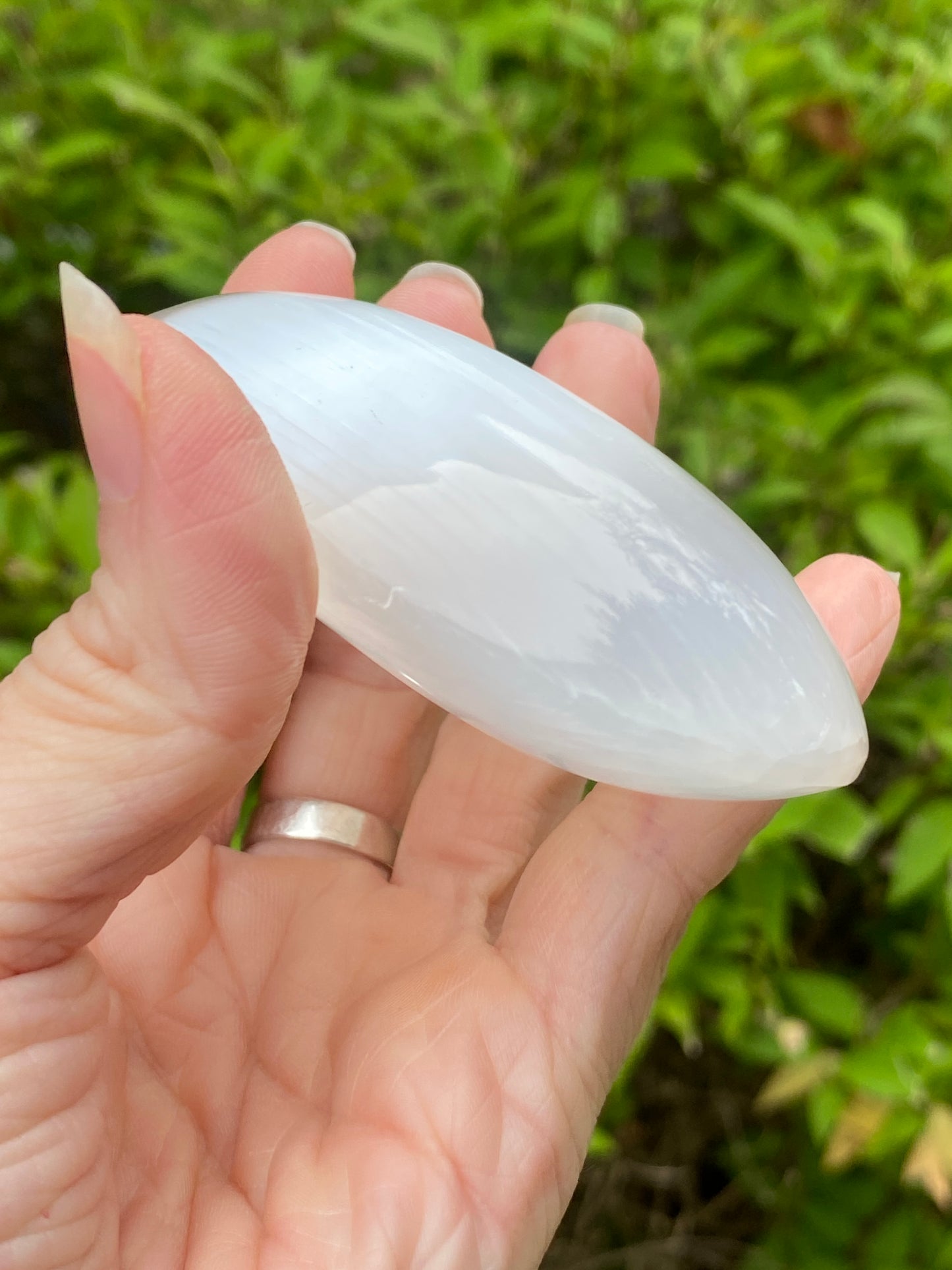 Selenite Palm Stone, Large