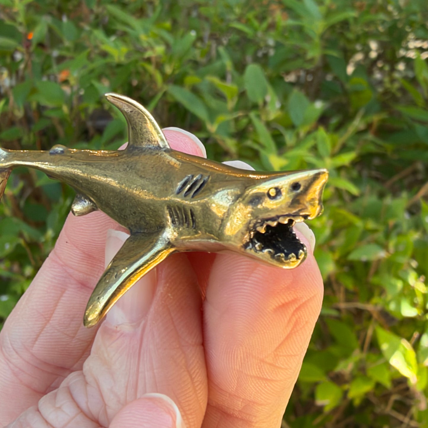 Shark Figurine, Solid Brass Spirit Animal