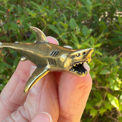 Shark Figurine, Solid Brass Spirit Animal