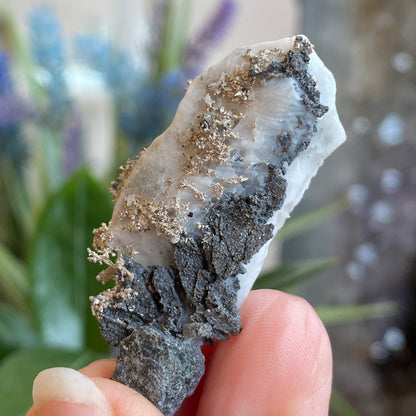 Native Silver on Calcite, Zgounder Morocco