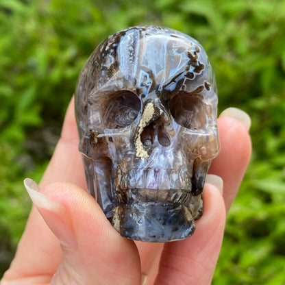 Turkish Stick Agate Skull, 2.1in
