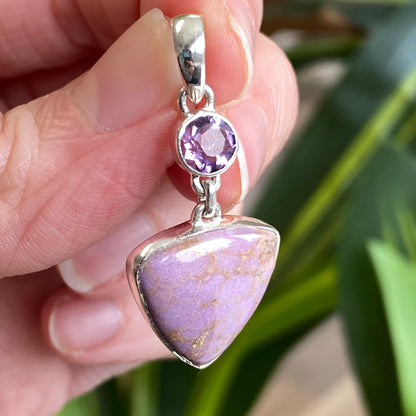 Phosphosiderite Pendant, .925 Sterling Silver