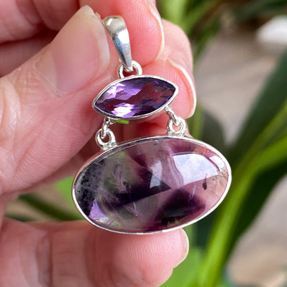 Phantom Amethyst Pendant, .925 Sterling Silver