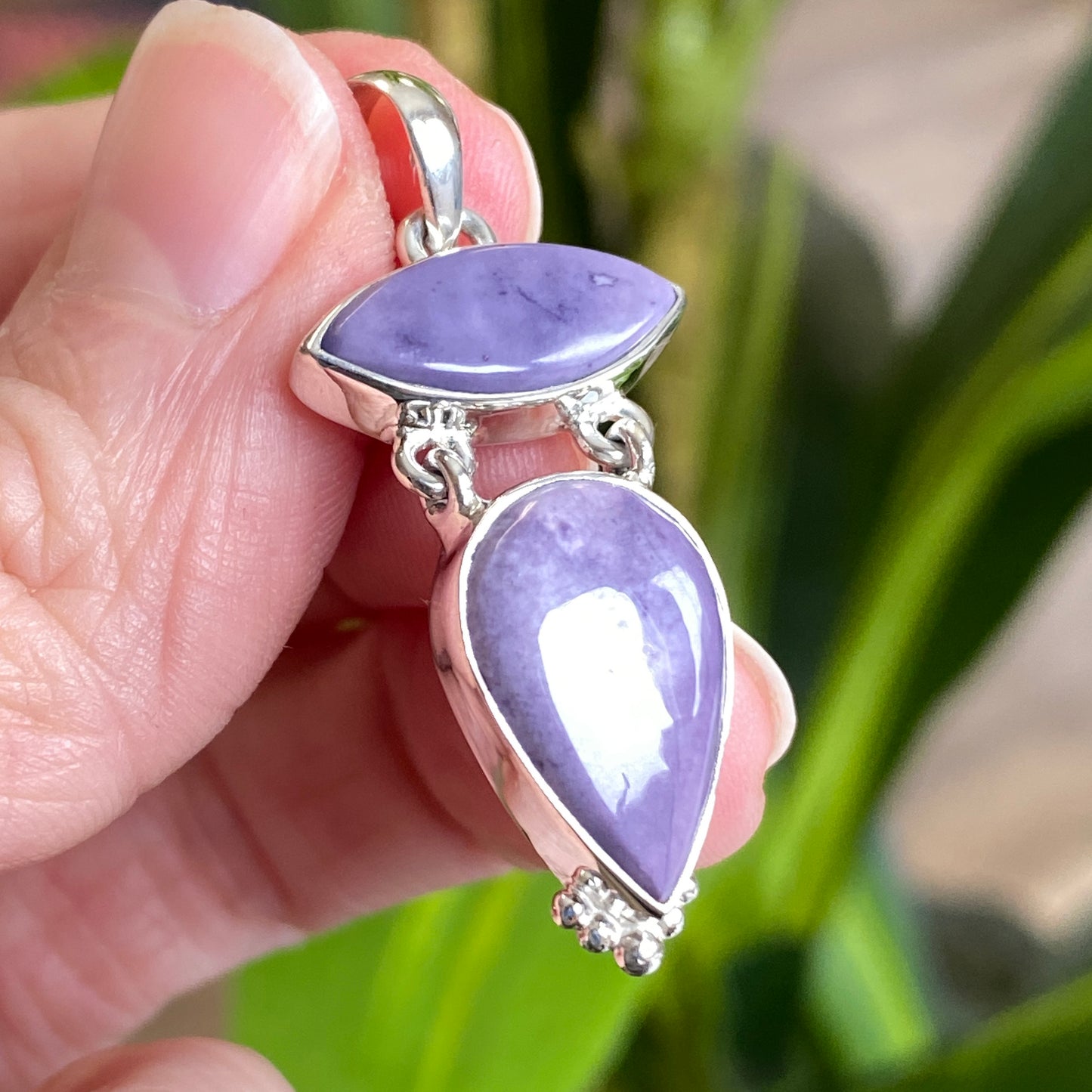 Tiffany Stone Pendant, .925 Sterling Silver