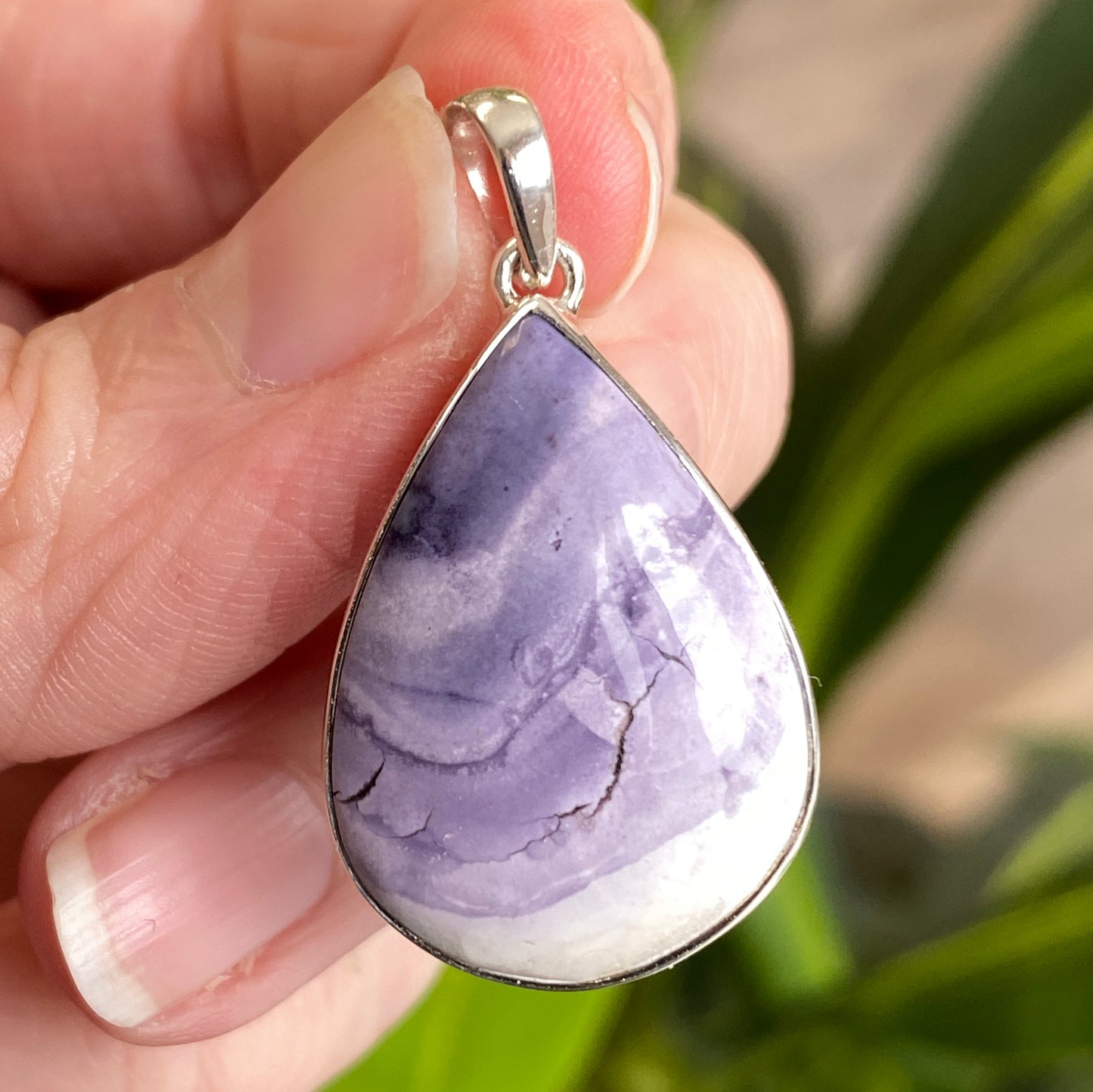 Tiffany Stone Pendant, .925 Sterling Silver