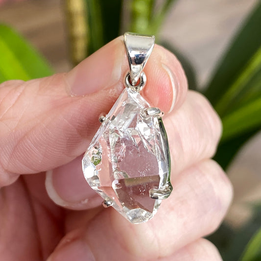 Herkimer Diamond Pendant, .925 Sterling Silver