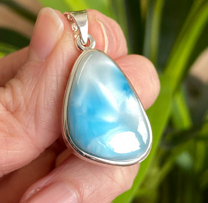 Larimar Pendant, .925 Sterling Silver