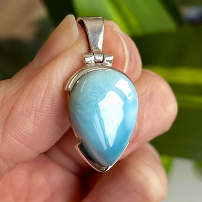 Larimar Pendant, .925 Sterling Silver