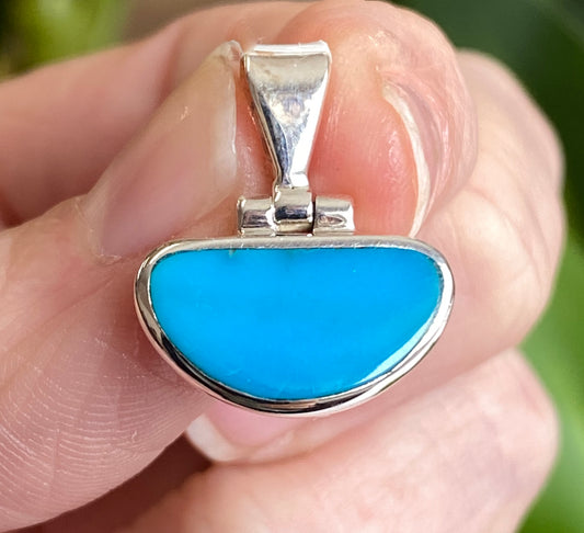 Cloud Mine Turquoise Pendant, .925 Sterling Silver