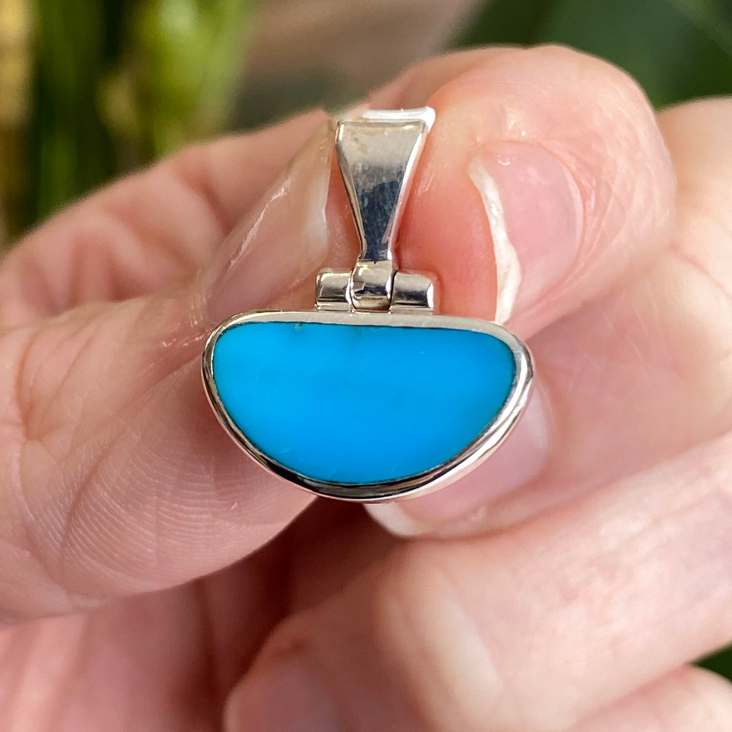 Cloud Mine Turquoise Pendant, .925 Sterling Silver