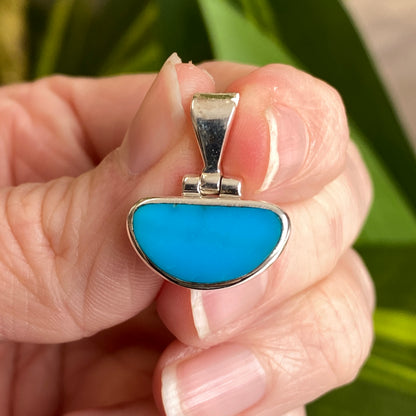 Cloud Mine Turquoise Pendant, .925 Sterling Silver