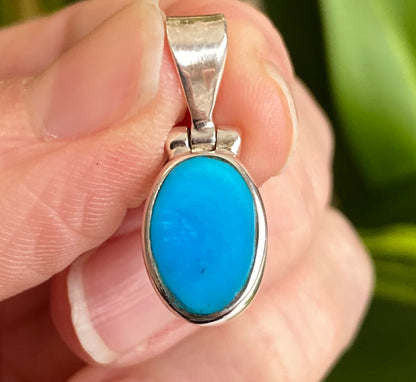 Cloud Mine Turquoise Pendant, .925 Sterling Silver