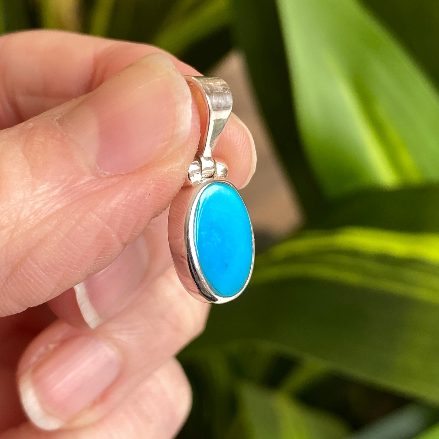 Cloud Mine Turquoise Pendant, .925 Sterling Silver