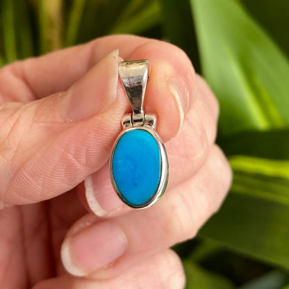 Cloud Mine Turquoise Pendant, .925 Sterling Silver