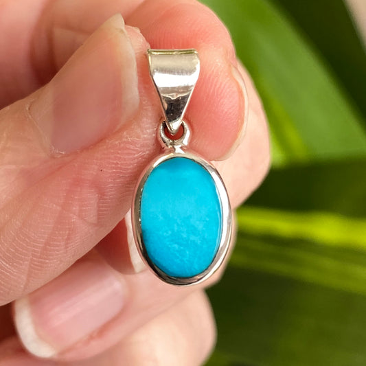 Cloud Mine Turquoise Pendant, .925 Sterling Silver