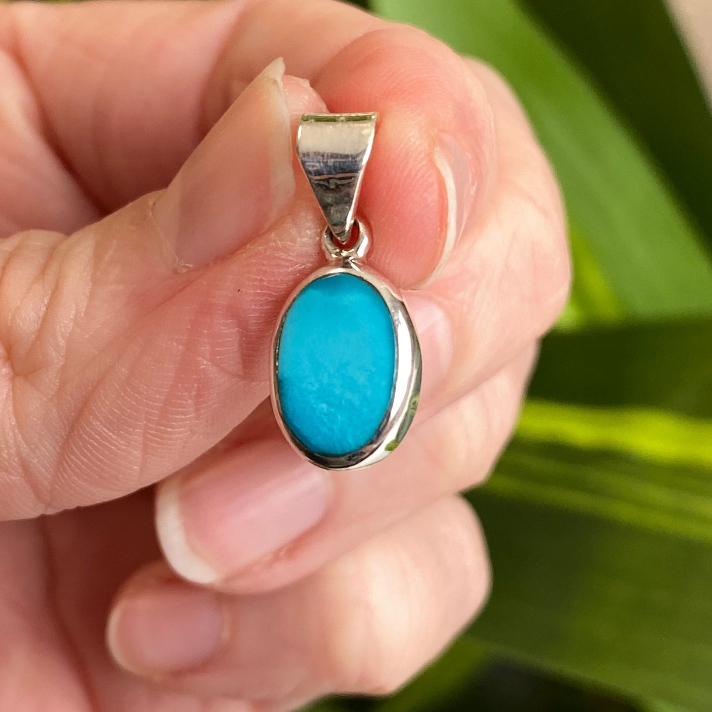 Cloud Mine Turquoise Pendant, .925 Sterling Silver