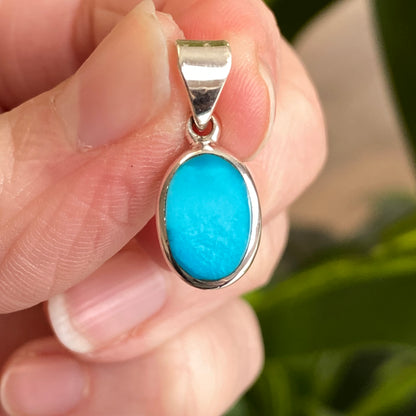 Cloud Mine Turquoise Pendant, .925 Sterling Silver