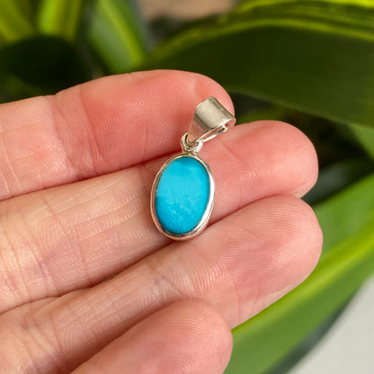 Cloud Mine Turquoise Pendant, .925 Sterling Silver