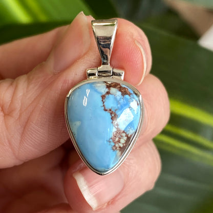 Golden Hill Mine Turquoise Pendant, .925 Sterling Silver