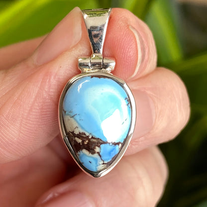 Golden Hill Mine Turquoise Pendant, .925 Sterling Silver