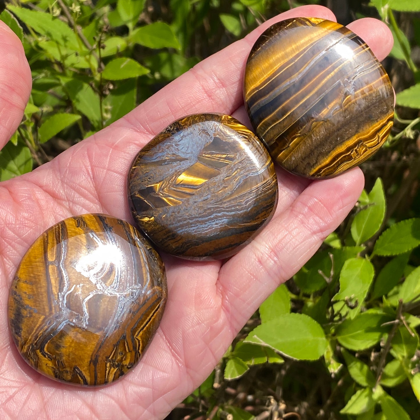 Hematite Banded Tiger's Eye Worry Stone