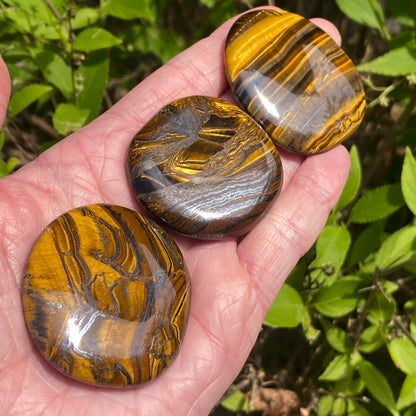 Hematite Banded Tiger's Eye Worry Stone
