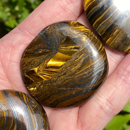 Hematite Banded Tiger's Eye Worry Stone