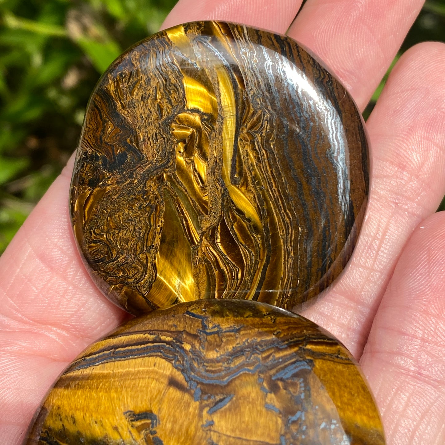 Hematite Banded Tiger's Eye Worry Stone