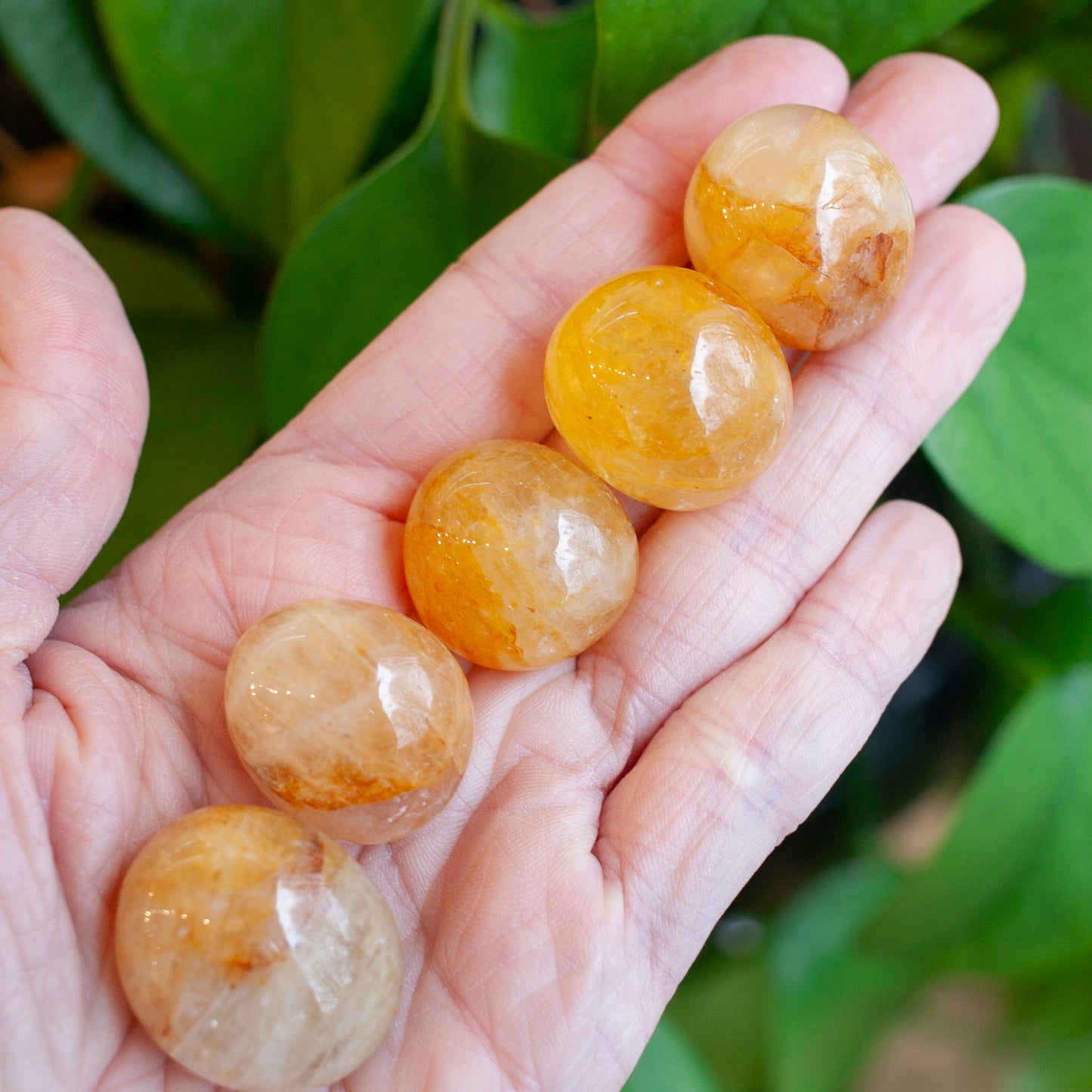 Golden Healer Quartz Tumbled Stone, Yellow Hematoid Quartz