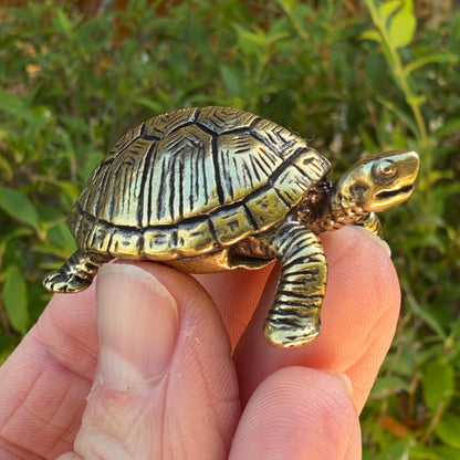 Turtle Figurine, Solid Brass Spirit Animal
