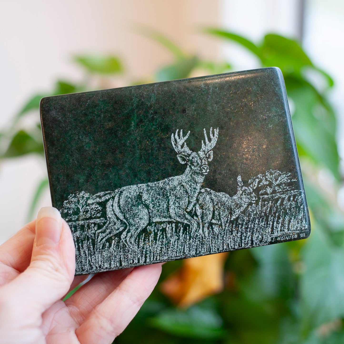 Verdite Stone Animal Print, Deer