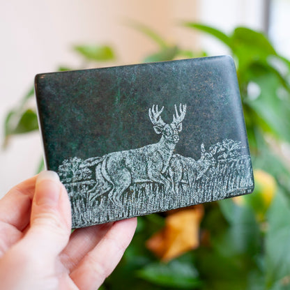 Verdite Stone Animal Print, Deer