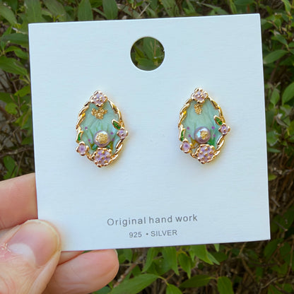 Vintage Inspired Earrings, Gold