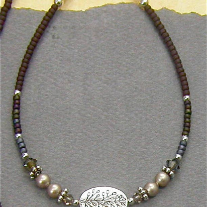 Willow Tree Jewelry Collection with Graphite and Pearl, Handmade in Wisconsin