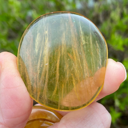 Yellow Fluorite Worry Stone