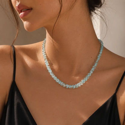 Faceted Aquamarine Necklace