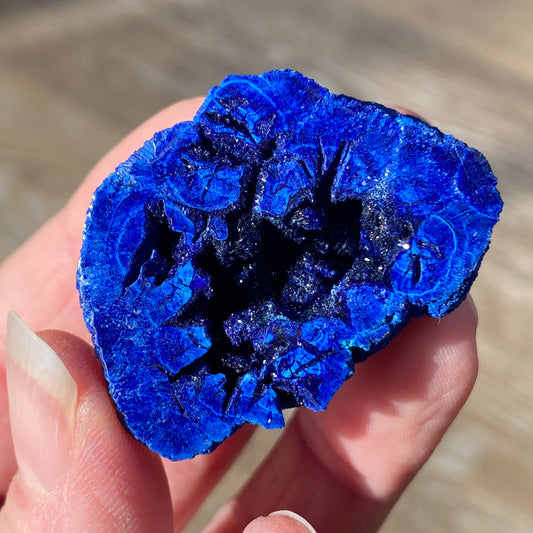 Azurite Blueberry Geode, Top Quality