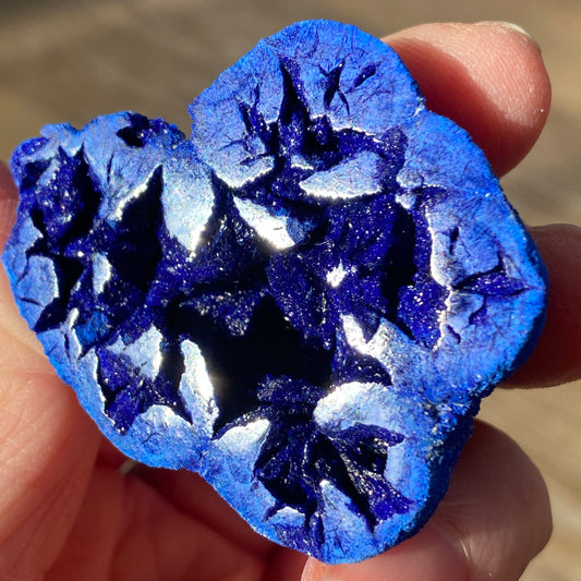 Azurite Blueberry Geode, Top Quality