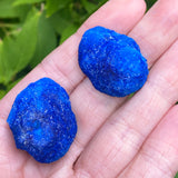 Azurite Blueberry Geode Pair, High Quality