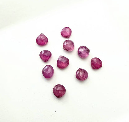 Pink Sapphire Small Faceted Teardrop Necklace : 18 inches