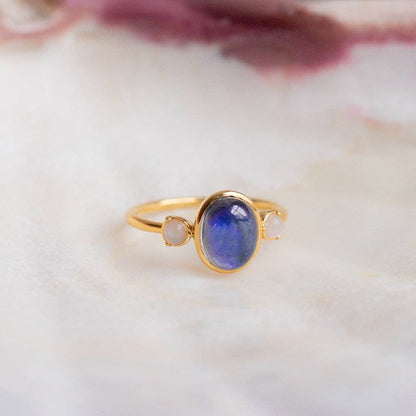 Moonstone Accent Mood Ring, Gold