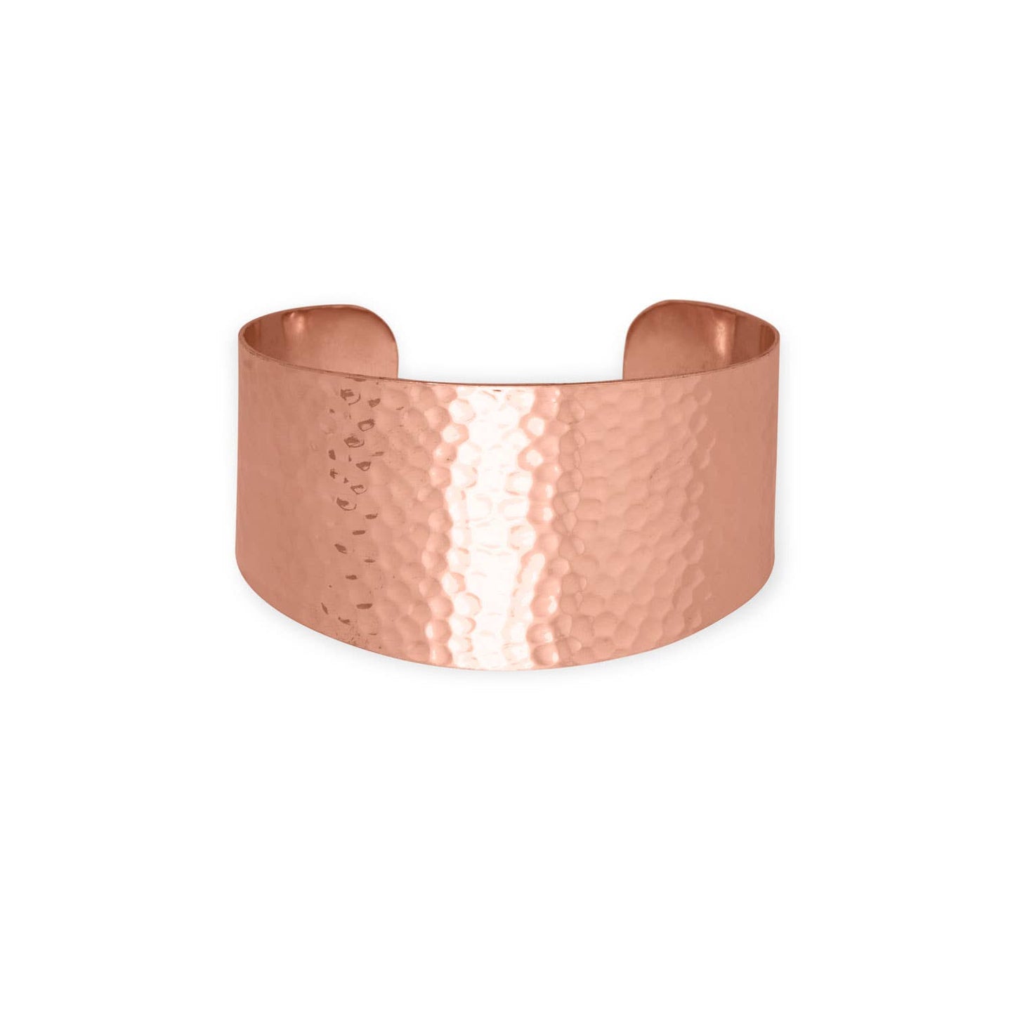 Tapered Hammered Solid Copper Cuff Bracelet
