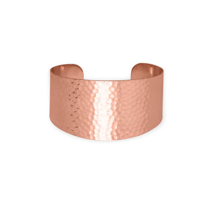 Tapered Hammered Solid Copper Cuff Bracelet