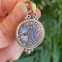 Ancient Roman Coin Pendant Necklace, Constantine the Great