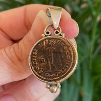 Ancient Roman Coin Pendant Necklace, Constantine the Great