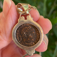 Ancient Roman Coin Pendant Necklace, Constantine the Great