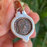 Ancient Roman Coin Pendant Necklace, Constantine the Great