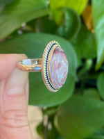 Crazy Lace Agate Ring, Size 6, Sterling Silver