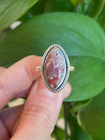 Crazy Lace Agate Ring, Size 8, Sterling Silver